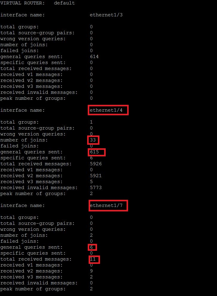 ルーティングマルチキャスト igmp statistics_A を表示する